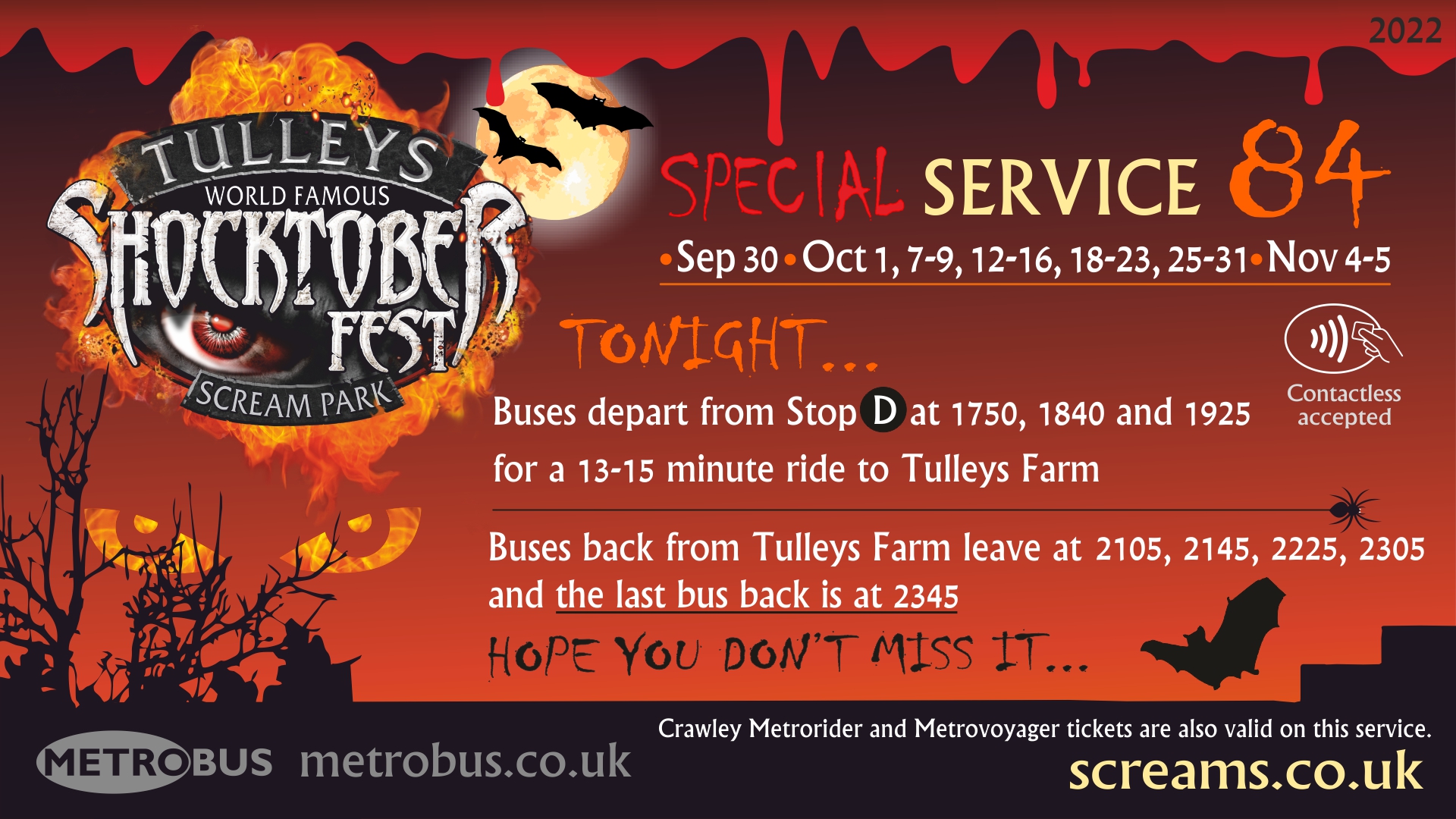 Tulleys Shocktober Fest Metrobus